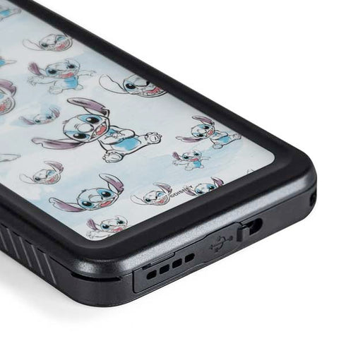 Disney Lilo and Stitch Pattern Galaxy S23 Plus Waterproof Case