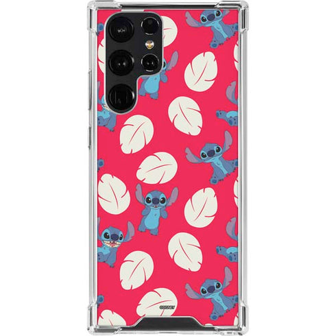 Disney Lilo and Stitch Character Pattern Galaxy S23 Ultra Clear Case