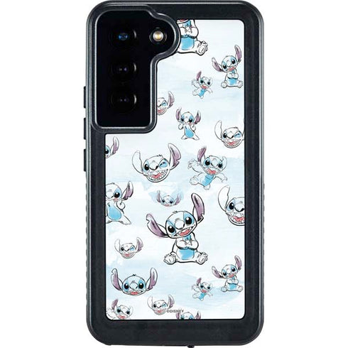 Disney Lilo and Stitch Pattern Galaxy S23 Waterproof Case