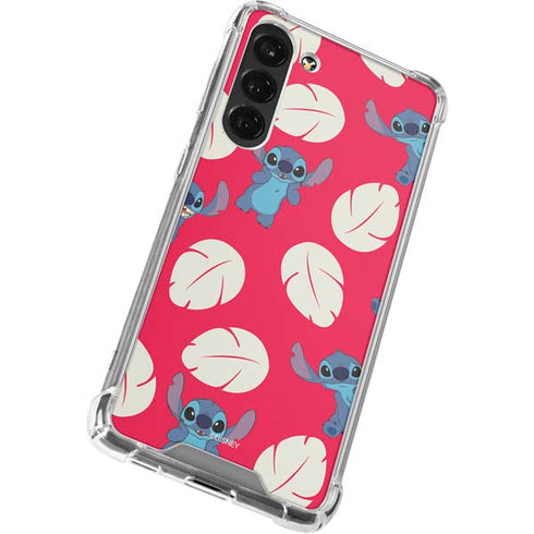 Disney Lilo and Stitch Character Pattern Galaxy S24 FE Clear Case