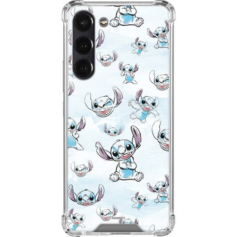 Disney Lilo and Stitch Pattern Galaxy S24 FE Clear Case