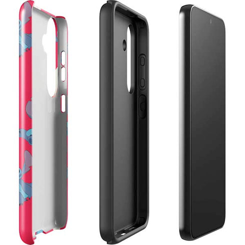 Disney Lilo and Stitch Character Pattern Galaxy S25 Impact Case