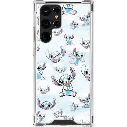 Disney Lilo and Stitch Pattern Galaxy S24 Ultra Clear Case