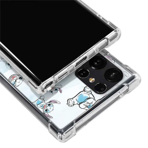 Disney Lilo and Stitch Pattern Galaxy S24 Ultra Clear Case