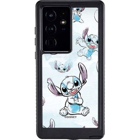 Disney Lilo and Stitch Pattern Galaxy S24 Ultra Waterproof Case