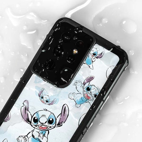 Disney Lilo and Stitch Pattern Galaxy S24 Ultra Waterproof Case