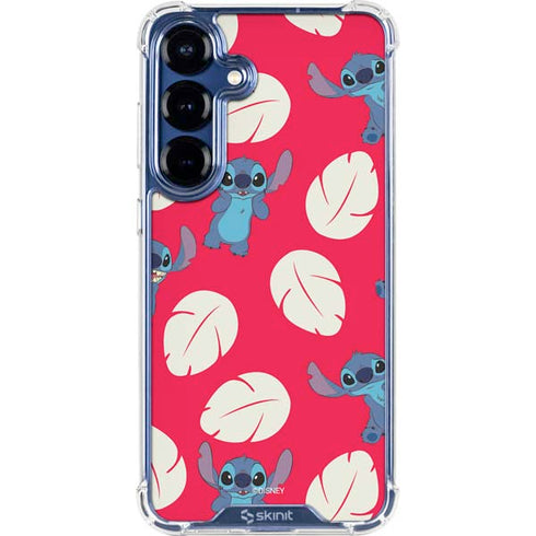 Disney Lilo and Stitch Character Pattern Galaxy S25 Clear Case