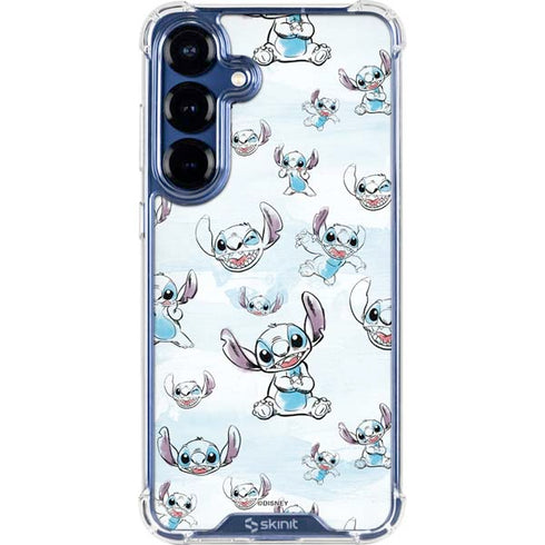 Disney Lilo and Stitch Pattern Galaxy S25 Plus Clear Case