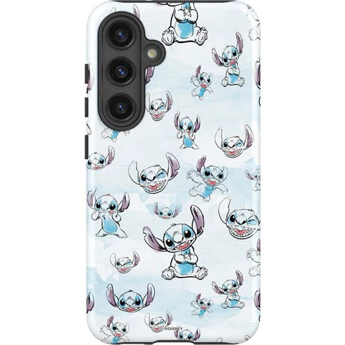 Disney Lilo and Stitch Pattern Galaxy S25 Plus Impact Case