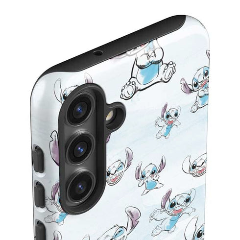 Disney Lilo and Stitch Pattern Galaxy S25 Plus Impact Case