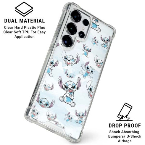 Disney Lilo and Stitch Pattern Galaxy S25 Ultra Clear Case
