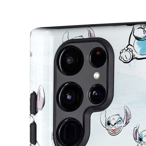 Disney Lilo and Stitch Pattern Galaxy S25 Ultra Impact Case