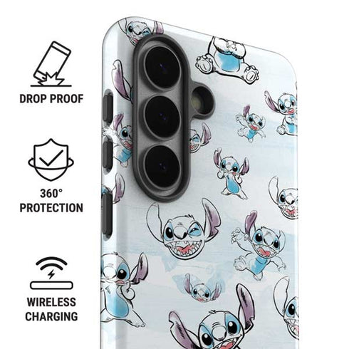 Disney Lilo and Stitch Pattern Galaxy S26 Impact Case