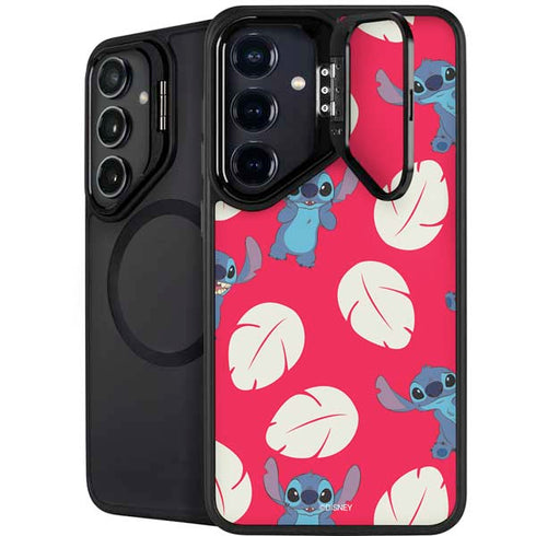 Disney Lilo and Stitch Character Pattern Galaxy S26 Kickstand Case