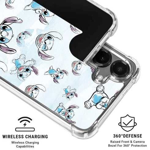 Disney Lilo and Stitch Pattern Galaxy S26 Plus Clear Case