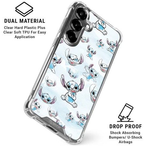 Disney Lilo and Stitch Pattern Galaxy S26 Plus Clear Case