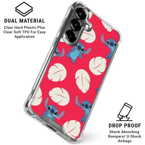 Disney Lilo and Stitch Character Pattern Galaxy S26 Plus Clear Case