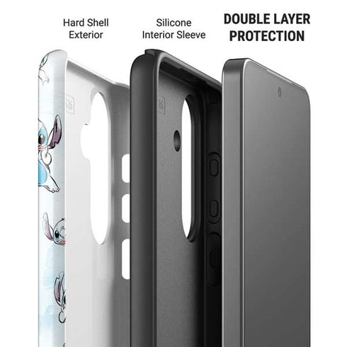Disney Lilo and Stitch Pattern Galaxy S26 Plus Impact Case