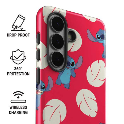 Disney Lilo and Stitch Character Pattern Galaxy S26 Plus Impact Case