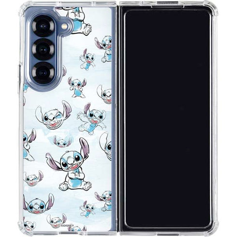 Disney Lilo and Stitch Pattern Galaxy Z Fold6 Clear Case
