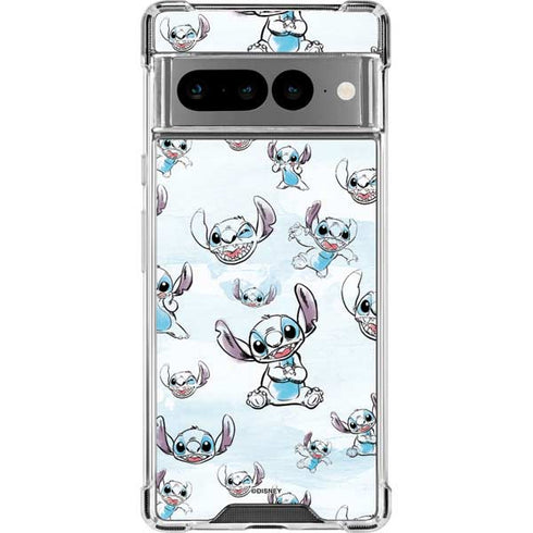 Disney Lilo and Stitch Pattern Google Pixel 7 Pro Clear Case