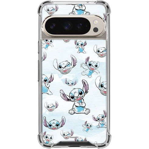 Disney Lilo and Stitch Pattern Google Pixel 9 Pro XL Clear Case