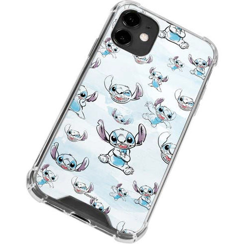 Disney Lilo and Stitch Pattern iPhone 12 Clear Case