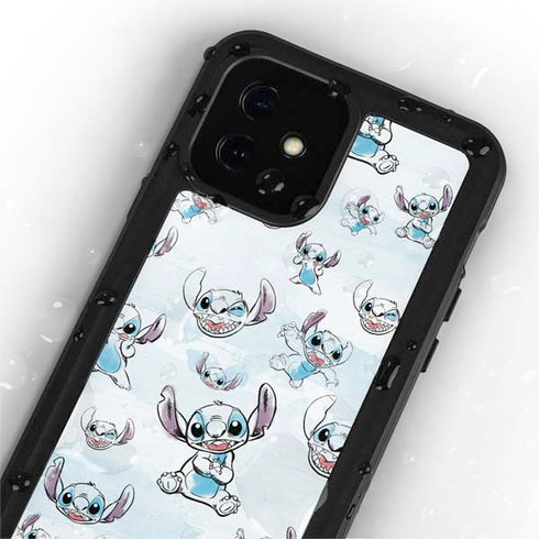 Disney Lilo and Stitch Pattern iPhone 12 Mini Waterproof Case