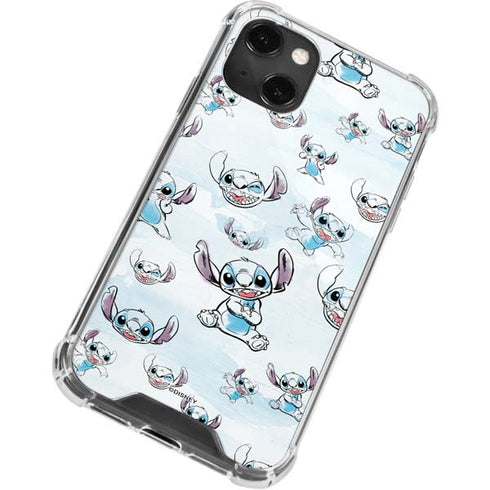 Disney Lilo and Stitch Pattern iPhone 13 Mini Clear Case