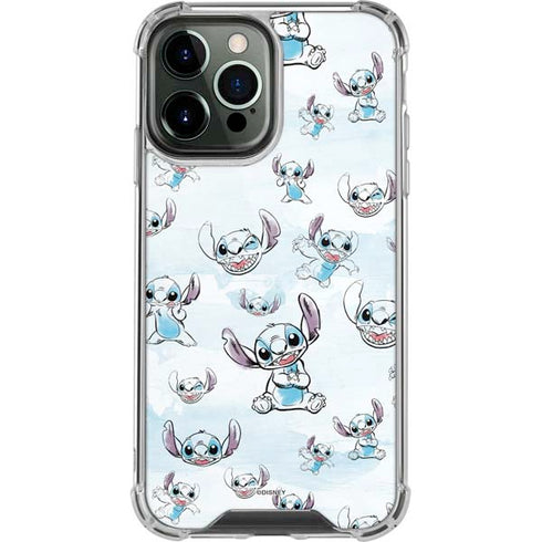 Disney Lilo and Stitch Pattern iPhone 13 Pro Max Clear Case