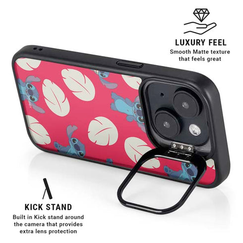Disney Lilo and Stitch Character Pattern iPhone 14 Kickstand Case