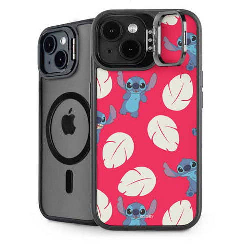 Disney Lilo and Stitch Character Pattern iPhone 14 Plus Kickstand Case