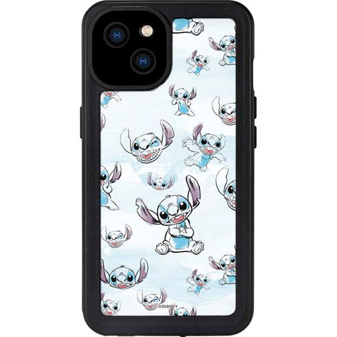 Disney Lilo and Stitch Pattern iPhone 15 Plus Waterproof Case