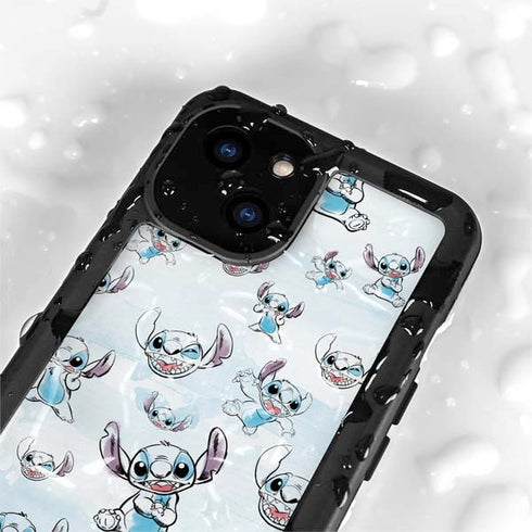 Disney Lilo and Stitch Pattern iPhone 15 Plus Waterproof Case