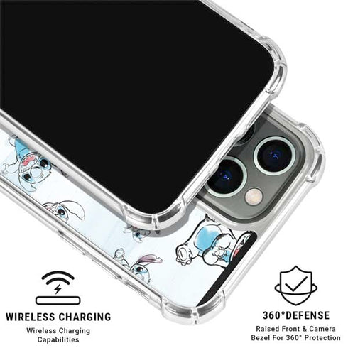 Disney Lilo and Stitch Pattern iPhone 15 Pro Clear Case