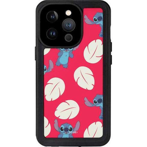 Disney Lilo and Stitch Character Pattern iPhone 15 Pro Waterproof Case