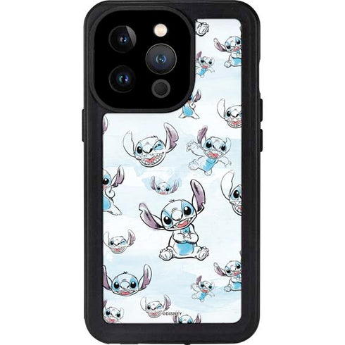 Disney Lilo and Stitch Pattern iPhone 15 Pro Waterproof Case