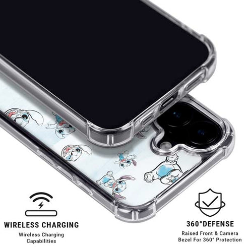 Disney Lilo and Stitch Pattern iPhone 16 Clear Case