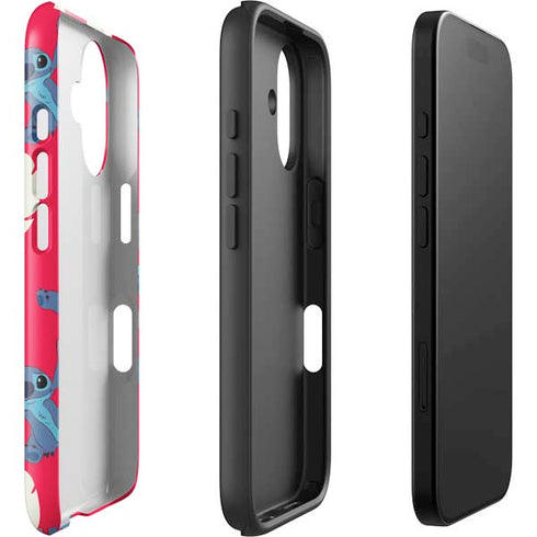Disney Lilo and Stitch Character Pattern iPhone 16 Impact Case