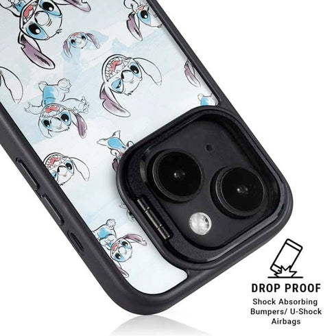 Disney Lilo and Stitch Pattern iPhone 16 Kickstand Case