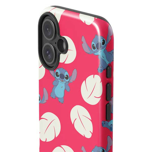 Disney Lilo and Stitch Character Pattern iPhone 16 Plus Impact Case