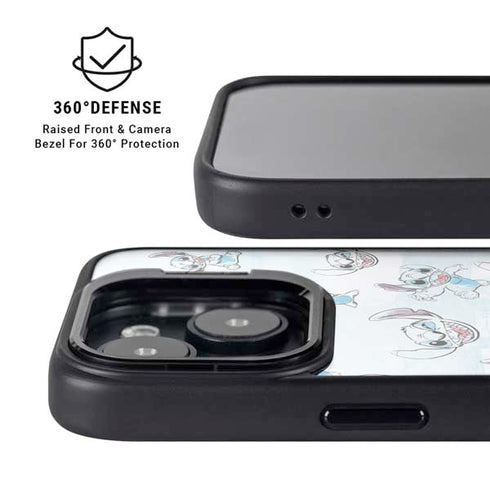 Disney Lilo and Stitch Pattern iPhone 16 Plus Kickstand Case