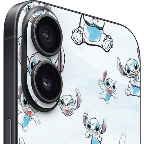 Disney Lilo and Stitch Pattern iPhone 16 Plus Skin