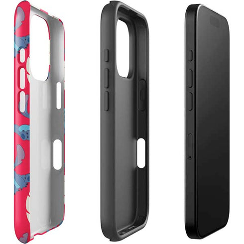 Disney Lilo and Stitch Character Pattern iPhone 16 Pro Impact Case