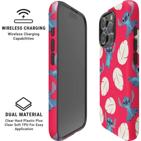 Disney Lilo and Stitch Character Pattern iPhone 16 Pro Magsafe Impact Case