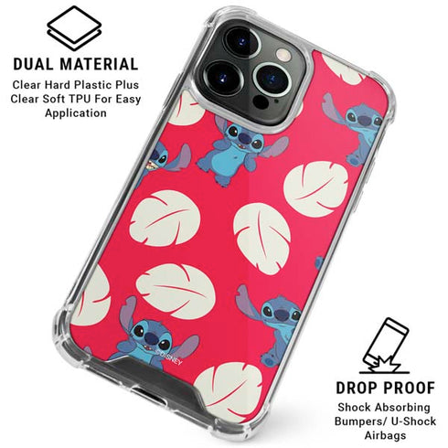 Disney Lilo and Stitch Character Pattern iPhone 16 Pro Max Clear Case