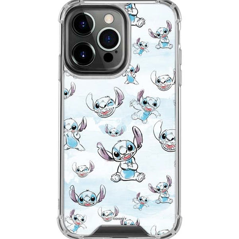 Disney Lilo and Stitch Pattern iPhone 16 Pro Max Clear Case
