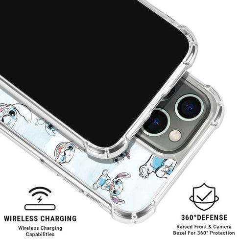 Disney Lilo and Stitch Pattern iPhone 16 Pro Max Clear Case