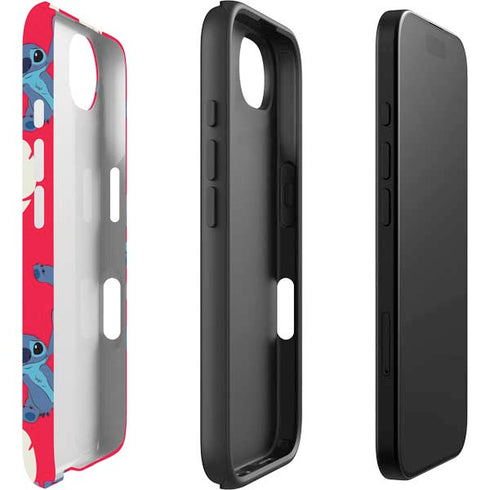 Disney Lilo and Stitch Character Pattern iPhone 16e Impact Case