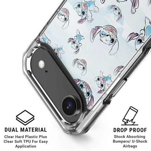 Disney Lilo and Stitch Pattern iPhone 17 Air Clear Case